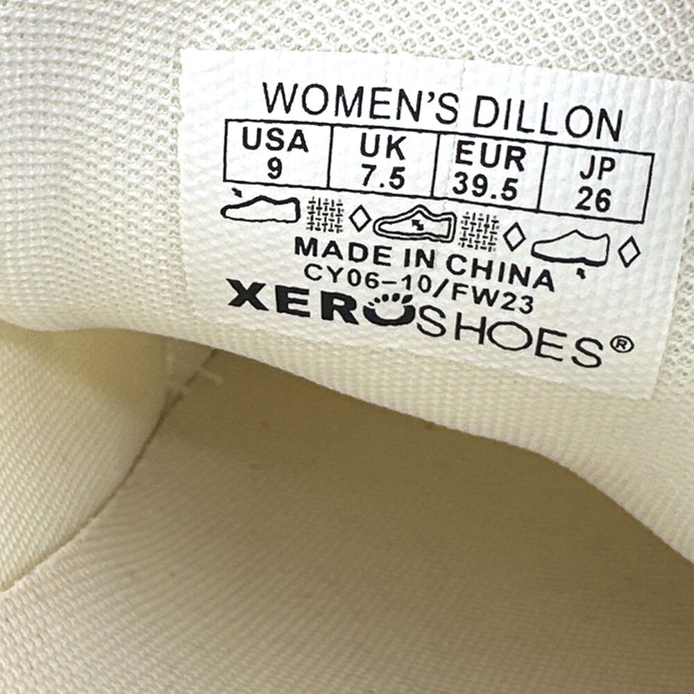 Xero Shoes Dillon Womens Size 9 White Knit Minimalist Barefoot Lace Up - Picture 11 of 13